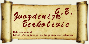 Gvozdenija Berkolivić vizit kartica